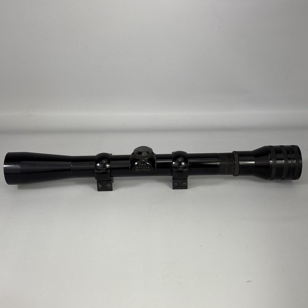 Vintage Redfield 2 3/4X Rifle Scope 3/4” Tube w/ Original Rings Clear Optics USA